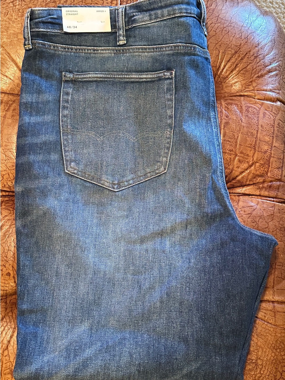 American Eagle Men's Original Straight Airflex + Jeans - Storm Dark